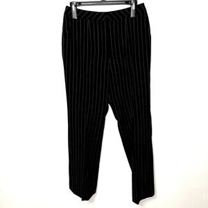 Escada Blue Stiped Pant 38 Womens Wool Business Casual Career Pockets